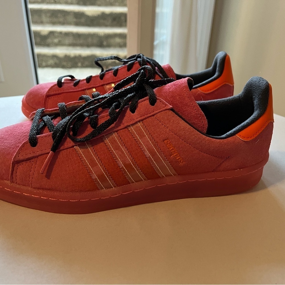 Adidas Originals Campus 80’s New York Coral Suede Sneakers Mens 9/Womens 10.5 - Picture 3 of 12